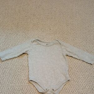 Cozy Gray Long Sleeve Baby Bodysuit